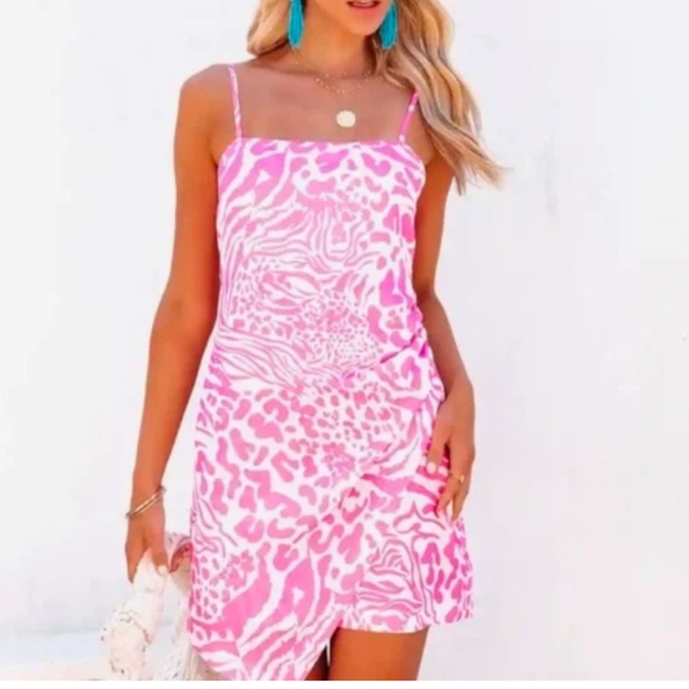 Pink Animal Print Dress